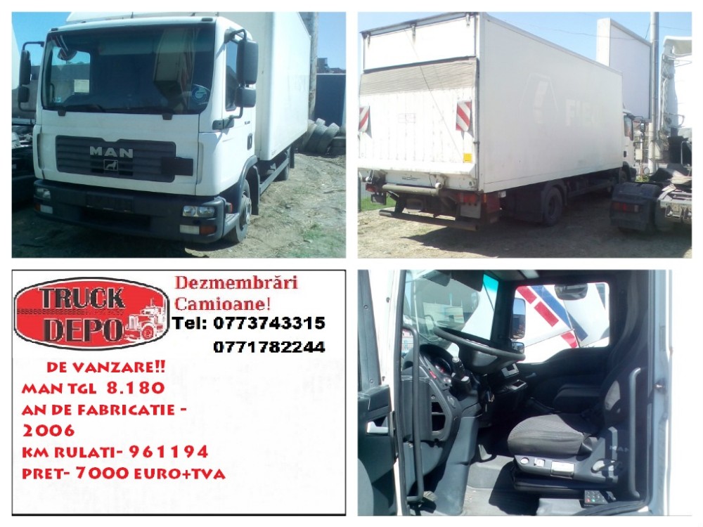 dezmembrari camion DE VANZARE  MAN TGL 8.180